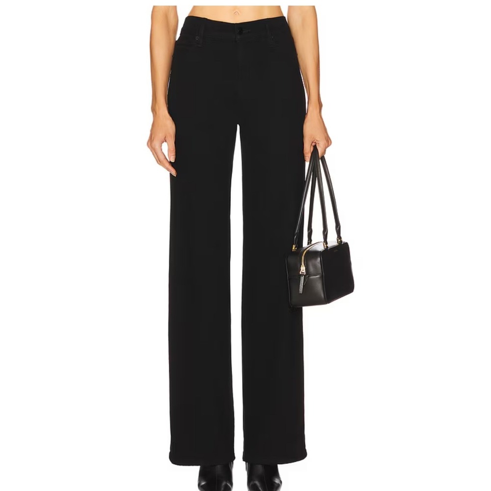 NEW Frame Le Slim Palazzo Long Jeans Black Size 28